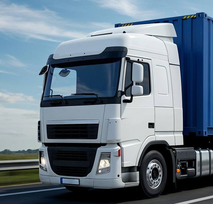 Xe đầu kéo container trên đường
